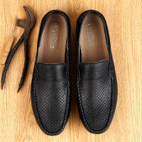 อิตาเลี่ยนรองเท้าบุรุษลำลองแบรนด์หรูฤดูร้อนผู้ชาย Loafers หนังแท้รองเท้าแตะ Light Breathable Slip บนเรือรองเท้า JKPUDUN