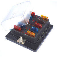 10 Ways 6 Ways Blade Fuse Box Holder with LED Warning Light for Car Boat Marine Trike 12V 24V M size