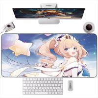 Genshin ผลกระทบ Anime Mouse Pad พรม XXL อุปกรณ์เกมขนาดใหญ่คอมพิวเตอร์เกมเมอร์คีย์บอร์ดเมาส์แผ่นรองเมาส์เดสก์ท็อป CS GO