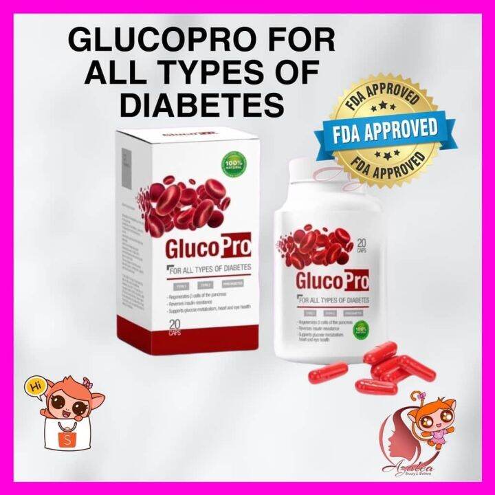 Authentic Gluco PRO 20 Capsules Diabetic Support Lazada PH