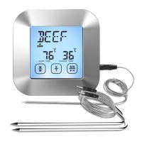 ☽ Digital Cooking Thermometer Large LCD Backlight Grill Thermometer with Probe for Smokers Kitchen Oven BBQ KXRE