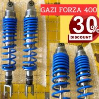 โช๊คGAZI Forza ความยาว 400  แท้100% ปรับรีบราว ปรับสปริงได้ มีอุปกรณ์ให้ในกล่อง โช้คแก๊สซี่ โช๊คGazi สปริงน้ำเงิน สินค้ามีรับประกันจากโรงงาน