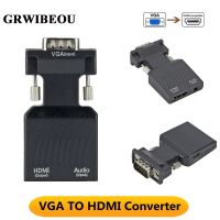 ▦❧♧ Grwibeou 1080P/720P VGA to HDMI-compatible Converter Cable Adapter Audio Power input for HDTV Monitor Projector PC Laptop TV-BOX