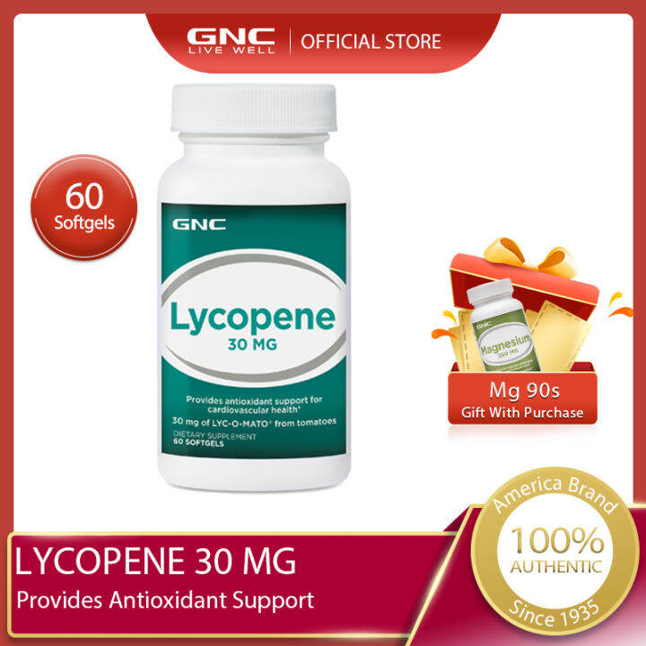 [EXPOct23] GNC Lycopene 30 MG 60 Softgels Provides Antioxidant