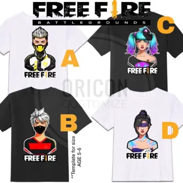 KID Free Fire Cotton Tshirt ready stock Malaysia baju free Fire