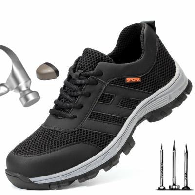 ผู้ชายความปลอดภัยรองเท้า Non-SLIP Breathable บินทอรองเท้าทำงานเหล็ก Toe CAP น้ำหนักเบาความปลอดภัยรองเท้า