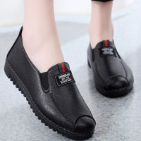 New Flat Shoes Round Toe Shoes Non-slip Shoe Overfoot Shoes Mother Shoes Womens Pu Shoes Size 36-41