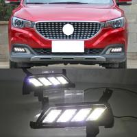 Car Flashing 1Set Car LED DRL Daytime Running Lights Turn signal lamp For MG ZS 2017 2018 2019 Fog Lamp Covers