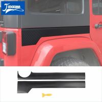 JIDIXIAN สติกเกอร์คาร์บอนไฟเบอร์รถตกแต่ง Decals สำหรับ Jeep Wrangler JK 2007-2017รถอุปกรณ์เสริมภายนอก