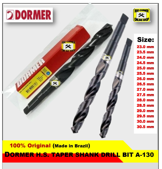 Genuine Dormer H.S. A130 Taper Shank Drill Bit (23.0 mm to 30.0 mm) Sold Per Piece Lazada PH