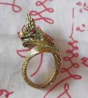 แหวนพญานาคเรียกทรัพย์ แหวนพญานาค แหวนพญานาคตาแดง แหวนนาค แหวน พระยานาค นาค เครื่องรางไทย  Thai Amulet Ring Naga