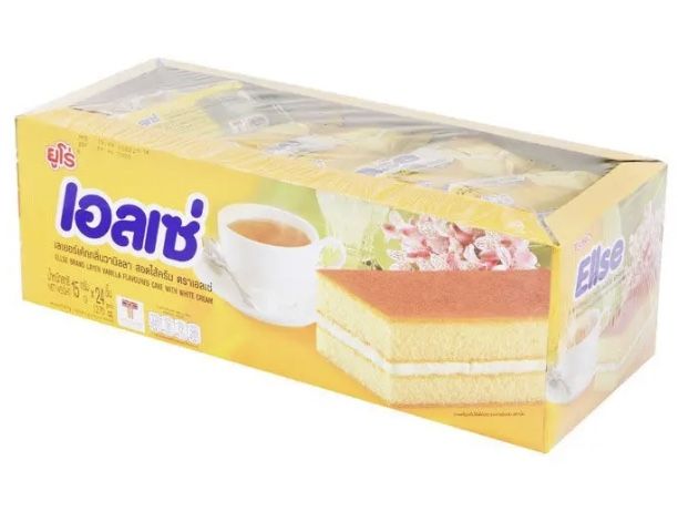 pnr-mart-2x24ชิ้น-ยูโร่-เอลเซ่-กลิ่นวานิลลาไส้ครีม-euro-ellse-cake-vanilla-เค้กวนิลลา-ขนม-ขนมต้อนรับแขก-ของว่าง-ขนมประชุม-ขนมกินกับกาแฟ-ฮาลาล-snack-party