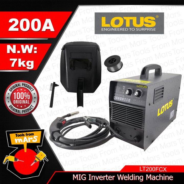 LOTUS 200A MIGWELD Gasless MIG Inverter Flux Corded 0.8mm Welding