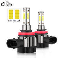 4 Sides LED Headlight Bulbs H4 H7 H11H9H8 9005HB3 9006HB4 360 Degree Auto Car Headlamp 6000K White Lampada 12V Fog Lights