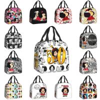 hot【cw】 Mafalda Kawaii Thermal Insulated Cartoon Tote for School Multifunction Food