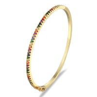 Nidin ออกแบบใหม่คุณภาพสูง Charm Rainbow สร้อยข้อมือทองแดง Zirconia Rhinestone กำไลข้อมือของขวัญเครื่องประดับอินเทรนด์สำหรับผู้หญิงหญิง-fbgxbgdbnxxfn