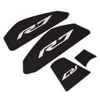 Set of 4pcs Black Motorcycle Fuel Tank Traction Side Pad Knee Grips Decals Stickers Protector For YAMAHA YZF R7 YZF-R7 2021 2022