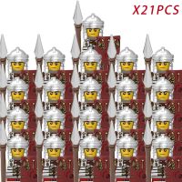 ♤✗♞ Medieval Figures Middle Ages Rome Warrior Golden Knight Hawk Castle king knights Building Block Dragon knights Toys For Children