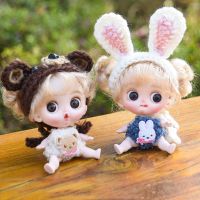 10cm BJD Mini Doll Movable Joint 1/12 OB11 Doll Big Eyes Baby Girl with Clothes Dress Up Fashion Princess Doll Toys for Girls
