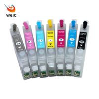 Refillable Ink Cartridge for Epson T034 T0341-T0347 for Epson Stylus Photo 2100 2200 R2200 Printer with Chip Ink Cartridges