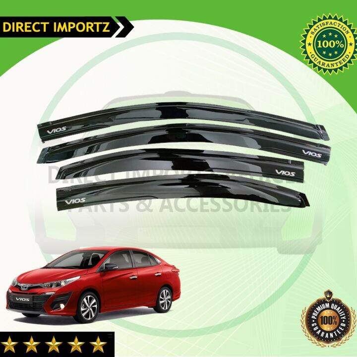 Toyota Vios 2019 to 2023 PRIME OEM Window door visor Black 2020 2021 ...