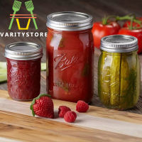 【Varitystore】Mason Glass Storage Bottle Clear Jars with Airtight Lids Wide Mouth Standard Mouth Glass Container Kitchen Storage Tank