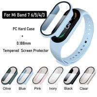 เคสปกป้องหน้าจอกันกระแทก + สายซิลิโคนสำหรับ Mi Band 7 6 5 4 3 (ไม่มีนาฬิกา)