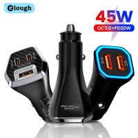 Elough 45W USB Car Charger Fast Charging PD QC 4.0 3.0 USB Type C Car Phone Charger Adapter For iPhone 14 13 Xiaomi Samsung S22 Car Chargers