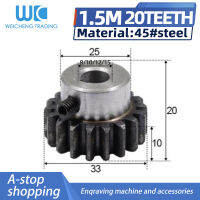 Spur Gear pinion 20 ฟัน Mod 1.5 M = 1.5 bore8/10/12/15mm ฟันขวา 45 # เหล็กบวกเกียร์ CNC แร็คเกียร์เกียร์มอเตอร์-czechao