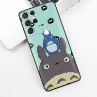 [HF16] ญี่ปุ่นอะนิเมะ Totoro Miyazaki สำหรับ Samsung Galaxy S22 S21 S20 Ultra FE 5G S22 S10 10E S9 Plus Liquid ซิลิคอนกลับ