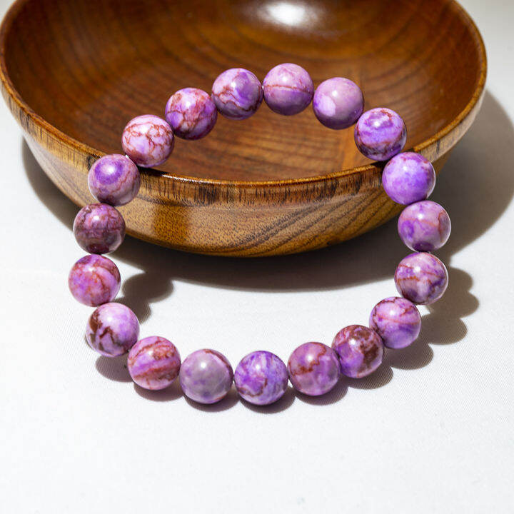 Natural Kunzite Bead Bracelet on Hand Ore Men’s and Women’s Single
