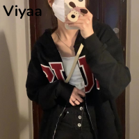 Viyaa เสื้อกันหนาว เสื้อแขนยาวผญ เสื้อเเขนยาว สไตล์เกาหลี ใหม่ กราฟฟิตี้ เสื้อแขนยาวฮูด เสื้อกันหนาวมีฮู้ด 2023 ใหม่ WWY2390IKB 36Z230909