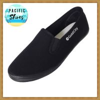 GOLDCITY รองเท้าผ้าใบ SLIP ON สีดำ รุ่น CS002 by Pacific Shoes