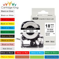 1pcs 18mm Label Compatible Epson ST18KW SS18KW SC18RW SC18YW SC18BW SC18GW Mixed Colors for Epson LW400 LW500 LW700 Label Maker