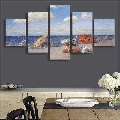 Seascape โปสเตอร์ผ้าใบ Wall Art สำหรับห้องนั่งเล่น HD พิมพ์5แผง Home Decor