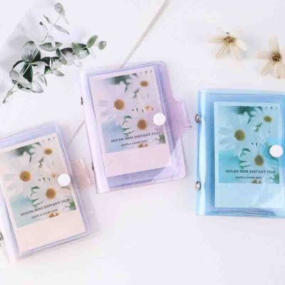 3 Inch Photos Photo Album Cute Mini Photo Holder Business Card Bag Sequins Holds Jelly Color Transparent Glitter Card Holder  Photo Albums