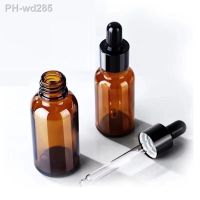 ✾⊙ 1pcs Dropper Bottles 5ml-10ml Reagent Eye Drop Amber Glass Aromatherapy Liquid Pipette Bottle Refillable Bottles Travel