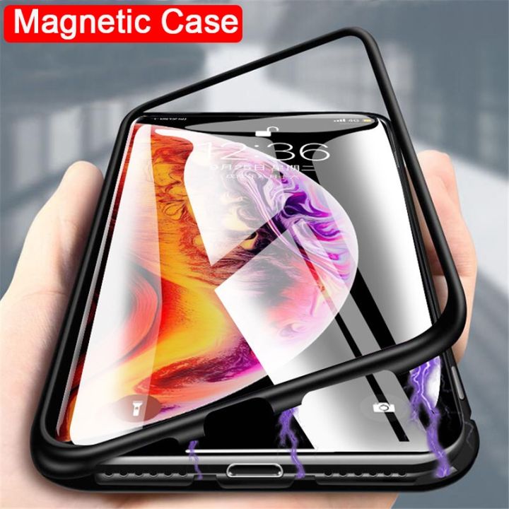 enjoy-electronic-metal-magnetic-adsorption-case-for-iphone-12-11-pro-xs-max-x-xr-back-tempered-glass-magnet-case-for-iphone-6-6s-7-8-plus-se-2020