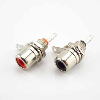 ；【‘； RCA Panel Mount Connector RCA Female Socket RCA Phono Chassis Audio Socket Plug Connector Bulkhead Meal Connectors