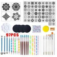 97/36/25/20/10PCS Mandala Dotting Tools for Painting Rock Stone Pen Stencil Template Kit Craft Kit Clay Tools Ceramic Tools