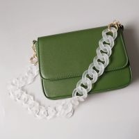 New Fashion Woman Handbag Accessory Chain Detachable Candy Color Red Blue Green Strap Women DIY Clutch Resin Chains