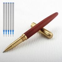 Wooden Ballpoint Pen  Metal Luxury Roller Ball Pens Smooth Writing Signature Executive Business Ball Pen Pens