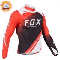 ZZOOI 2023 Winter Fox Cycling Team Thermal Fleece Long Bike Jacket MTB Bicycle Clothing Maillot Manga Larga Ciclismo Hombre Invierno Men