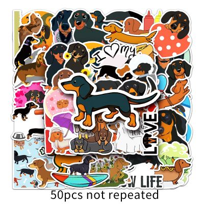 【CW】♕❖▫  Stickers Dachshund Dog Cartoon Picture Graffiti Sticker Kids Notebook Laptop Car Motorcycle Skate