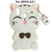 เคสโทรศัพท์สำหรับ OPPO A31, Lucky Cat แมวให้โชคโบว์การออกแบบซิลิโคนนุ่ม