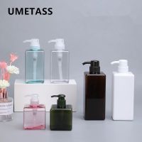 10PCS Square Refillable Bottles Shampoo Soap Dispenser PETG Pump Bottle for Body Wash Hair Conditioner 250ml450ml650ml