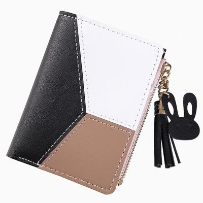 2022 New Womens Wallet PU Leather Womens Wallet Made of Leather Women Purses Card Holder Foldable Portable Lady Coin Purses
