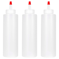 6PC Squeeze Squirt Condiment Bottles for Sauces - 16 Ounce - Perfect Containers for Ketchup, BBQ, Sauces, Syrup