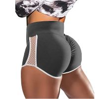 New Summer Sport Shorts Women High Waist Sexy Hollow Seamless Fitness Leggings Push Up Gym Training Gym Tights Pocket Short