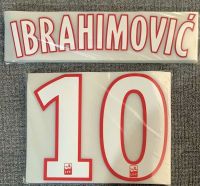 10 Ibrahimovic Printing Nameset Iron On Patches Soccer Patch Badge